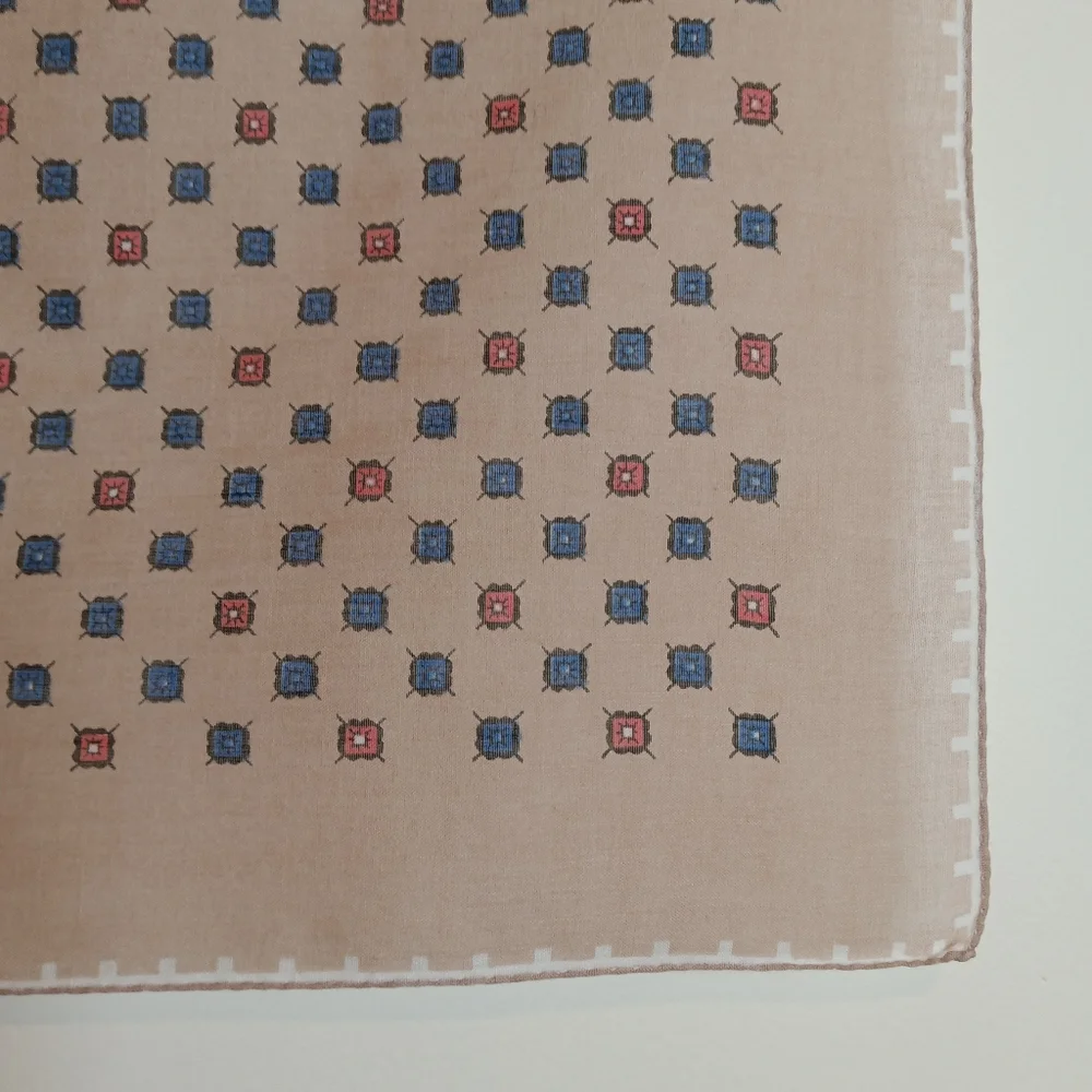 2 Vintage Colorful Plaid Women's Scarf /Handkerchief/Pocket Square
